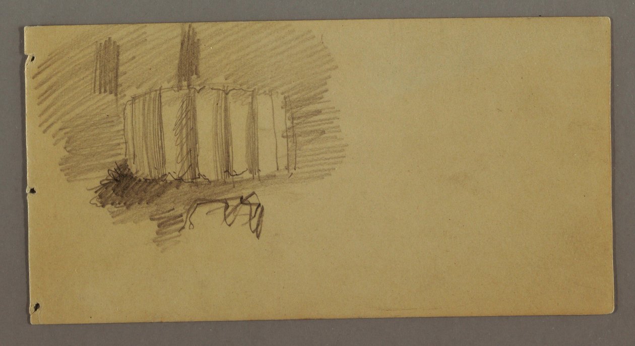 Dibujo, columnas clásicas, posiblemente 1869 de Frederic Edwin Church