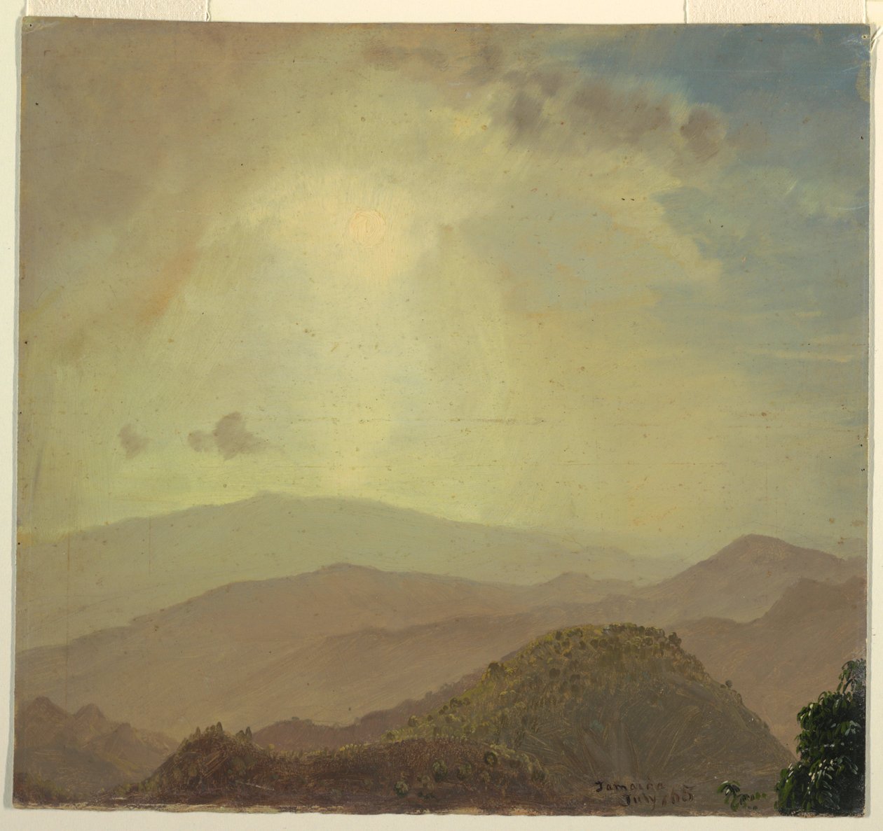 Colina al atardecer, julio de 1865 de Frederic Edwin Church