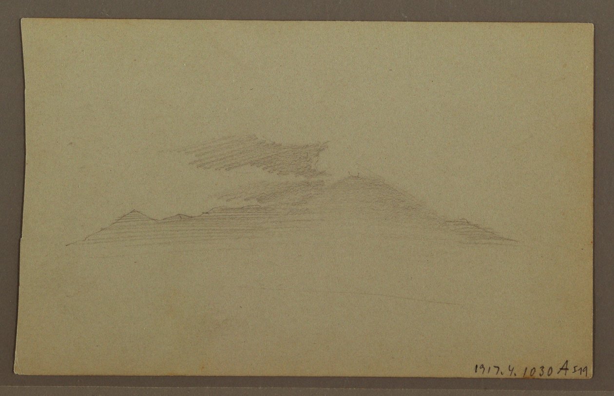 Dibujo, Cordillera, nube de Frederic Edwin Church