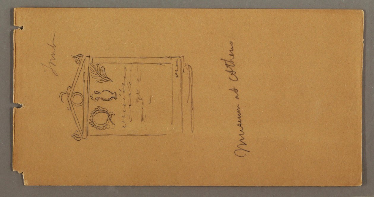 Dibujo, Estudios de objetos del Museo de Atenas de Frederic Edwin Church