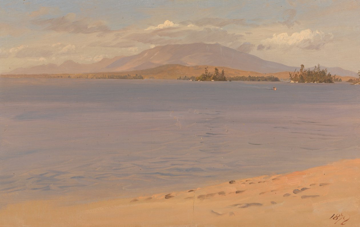 Monte Katahdin desde el lago Millinocket de Frederic Edwin Church