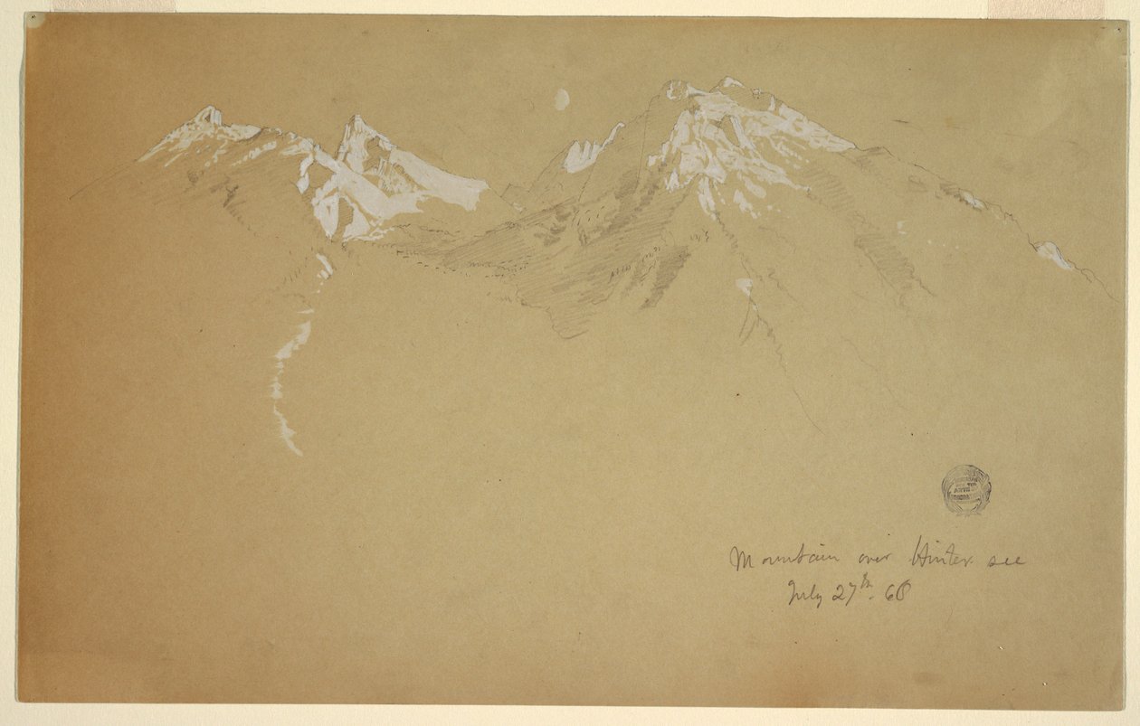 Montaña sobre Hintersee de Frederic Edwin Church