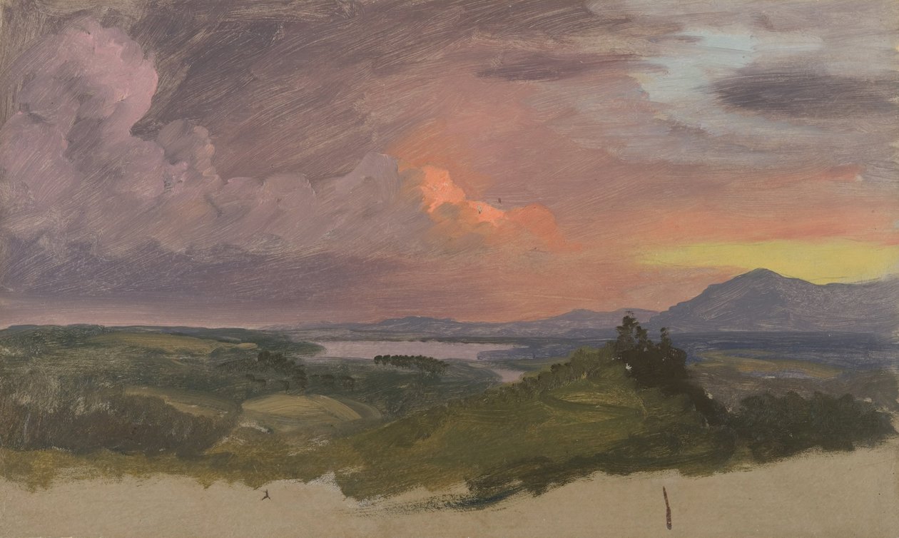 Atardecer en el Valle del Hudson de Frederic Edwin Church