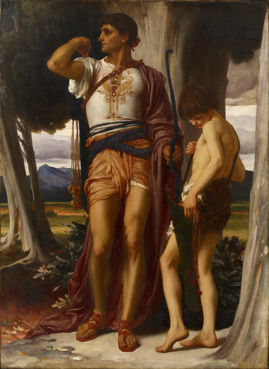 La señal de Jonathan a David, c.1868 de Frederic Leighton