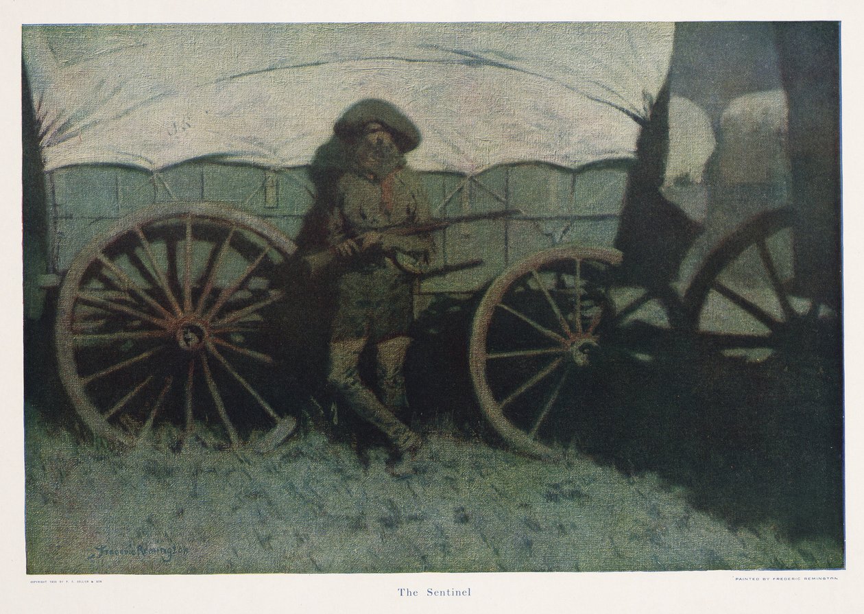 El centinela, pub. 1909 de Frederic Remington