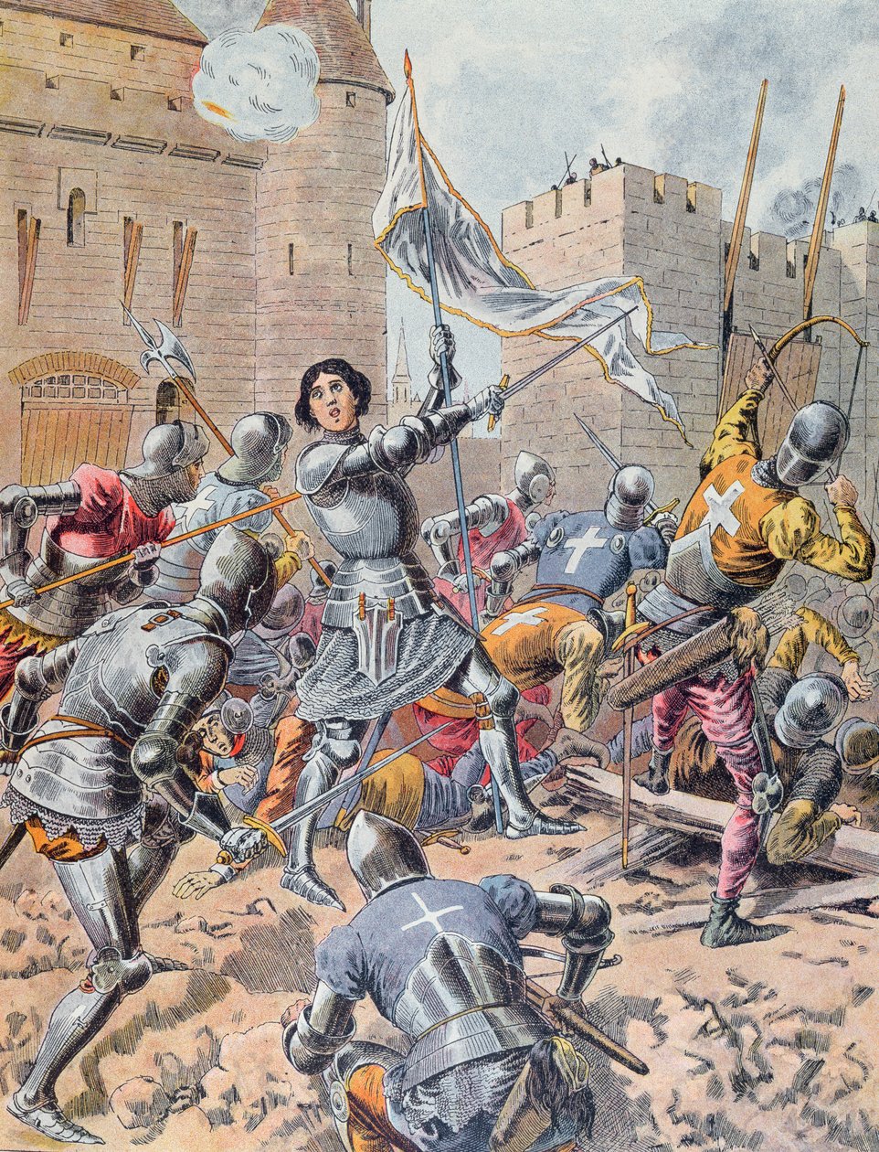 Juana de Arco en el Sitio de Orleans, c.1900 de Frederic Theodore Lix
