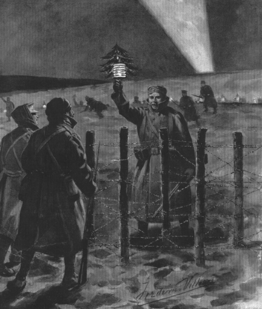 La tregua de Navidad de 1914, publicada en 1915 de Frederic Villiers