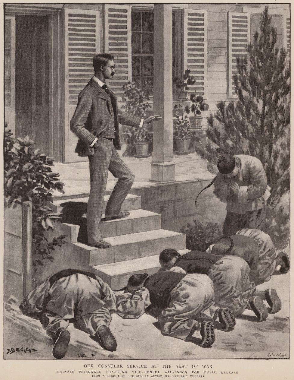 Nuestro Servicio Consular en la sede de la guerra (litografía) de Frederic (after) Villiers