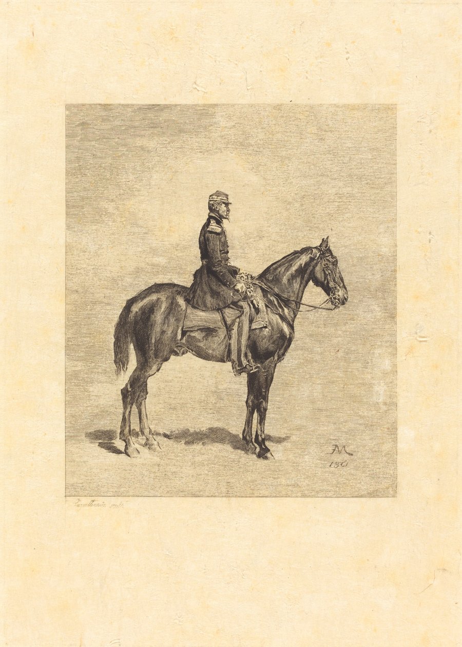 Jinete de Frederic Auguste La Guillermie after Jean Louis Ernest Meissonier