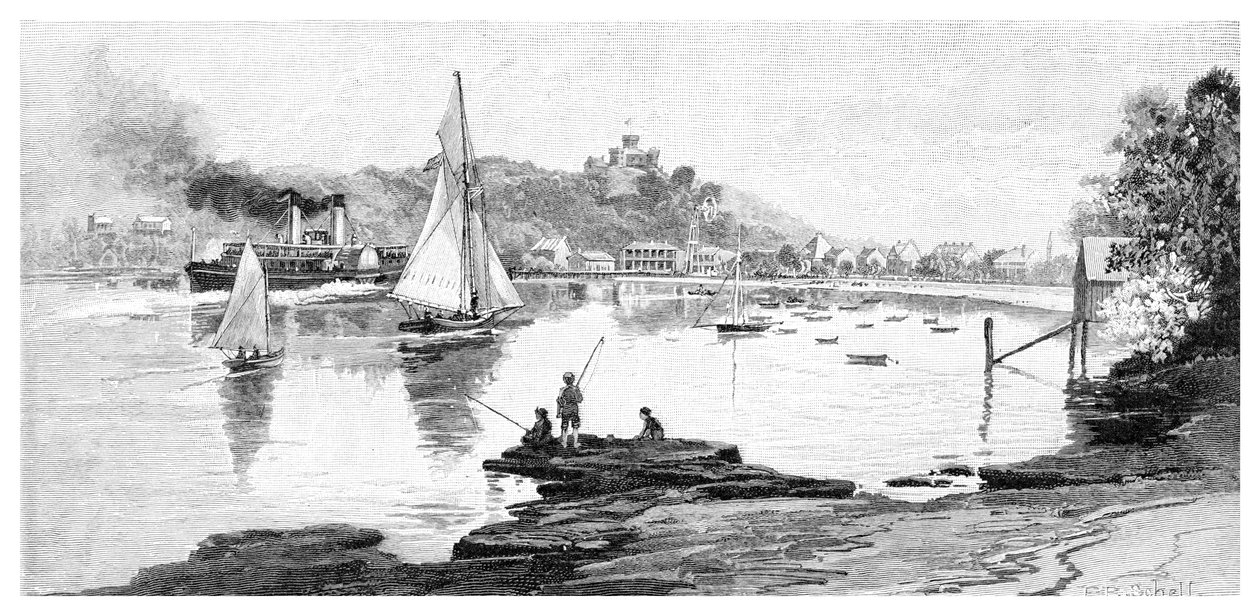 Playa de Manly, Sídney, Nueva Gales del Sur, Australia, 1886 de Frederic B. Schell