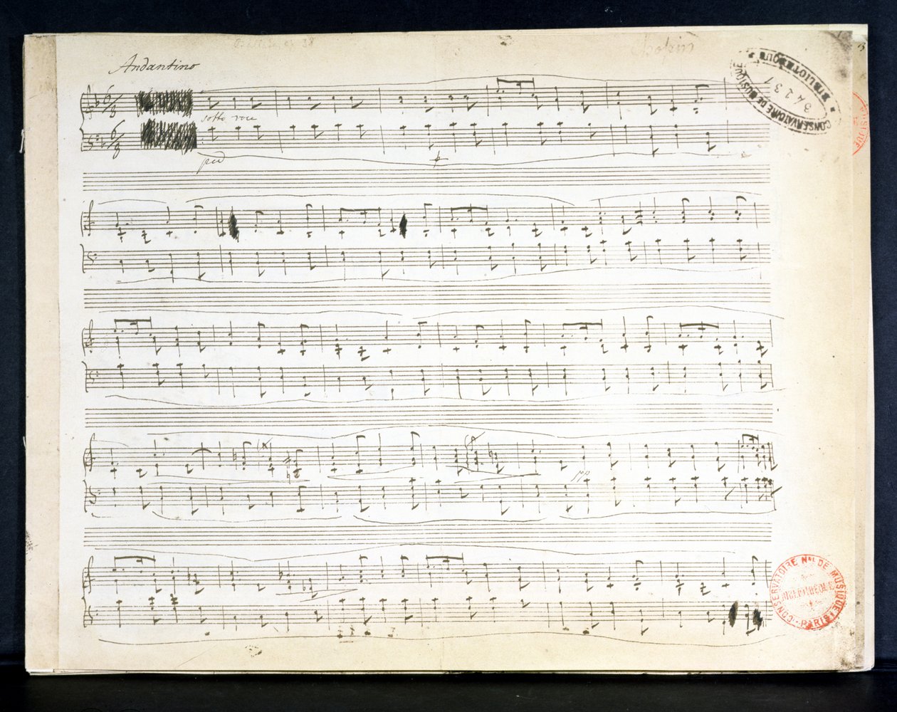 Facsímil de la partitura de 