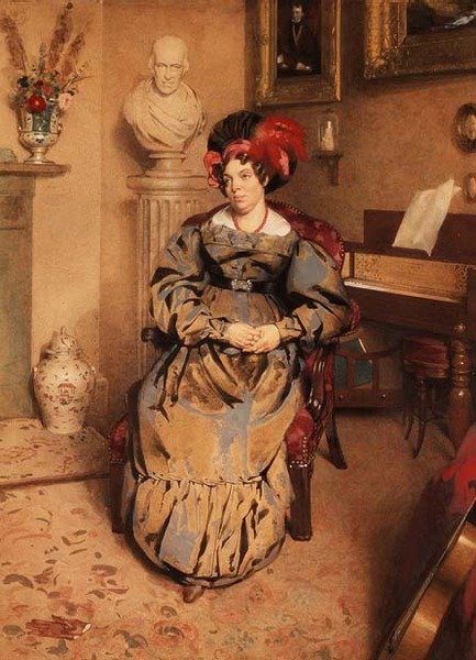 Retrato de una dama sentada de Frederic Cruikshank