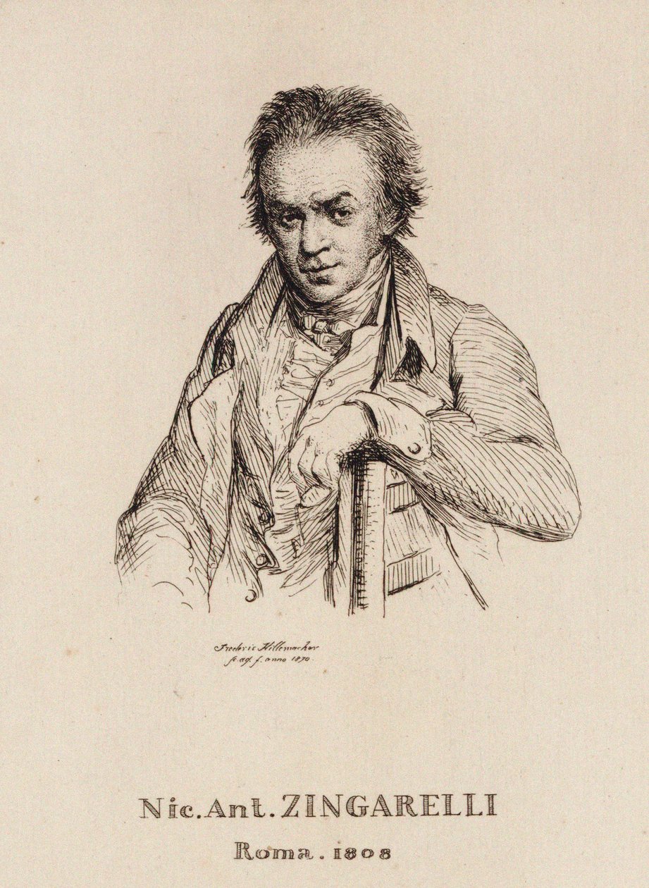 Retrato del compositor Nicola Antonio Zingarelli de Frederic Desire Hillemacher