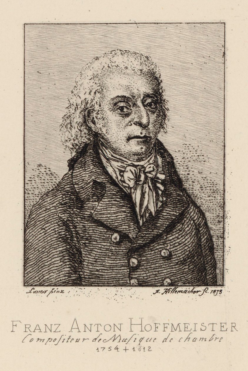 Retrato del compositor Franz Anton Hoffmeister 1754-1812 de Frederic Desire Hillemacher