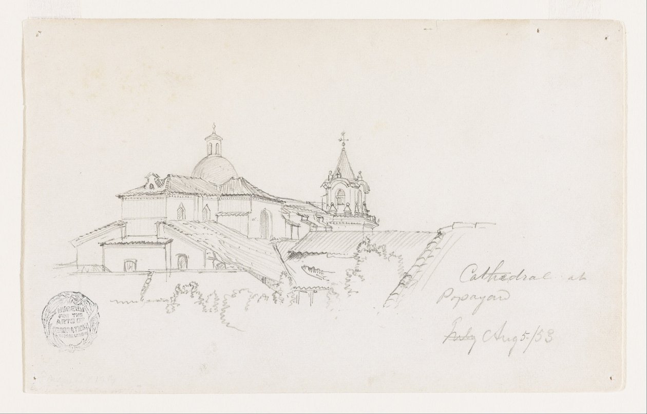 Catedral de Popayán, Colombia de Frederic Edwin Church