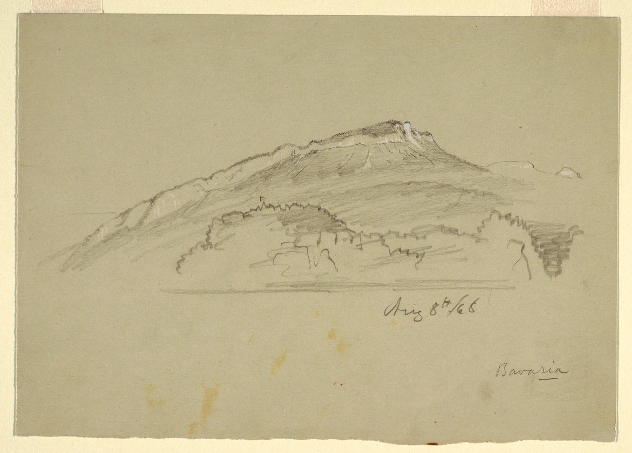 Dibujo, Un árbol, Baviera, 8 de agosto de 1868 de Frederic Edwin Church