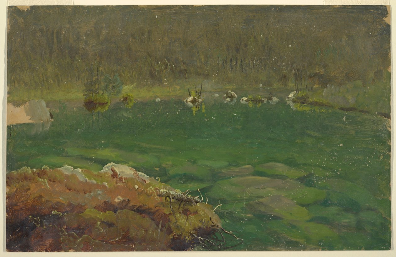 Dibujo, Lago Apline, Baviera o Suiza, 1868 de Frederic Edwin Church