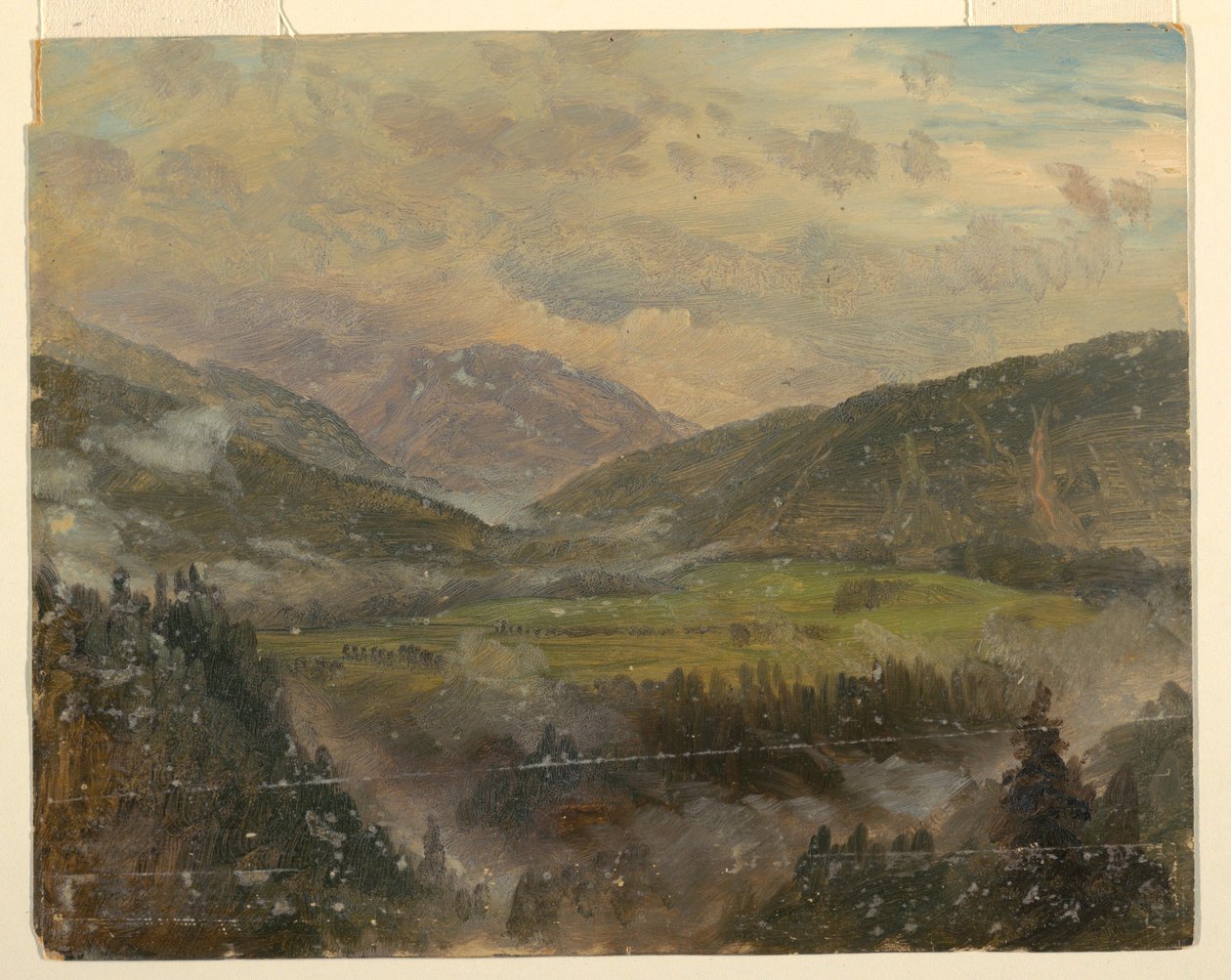 Dibujo, Paisaje de Apline (Baviera o Suiza), 1868 de Frederic Edwin Church
