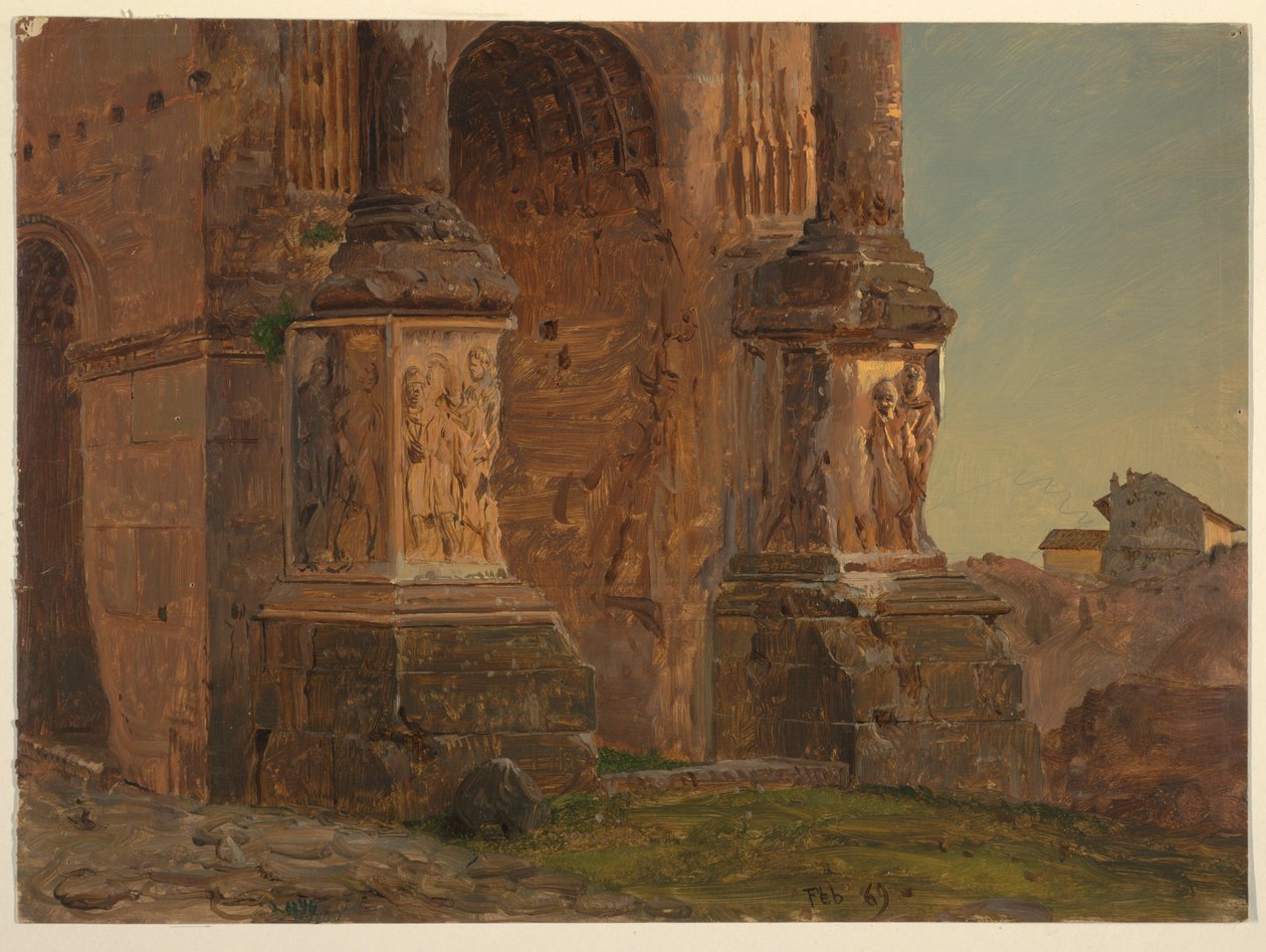 Dibujo, Arco de Septimio Severo, Roma, febrero de 1869 de Frederic Edwin Church
