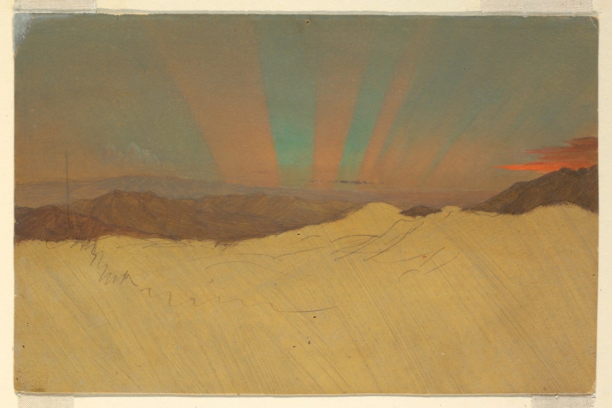 Dibujo, Aurora Boreal, 1860-70 de Frederic Edwin Church