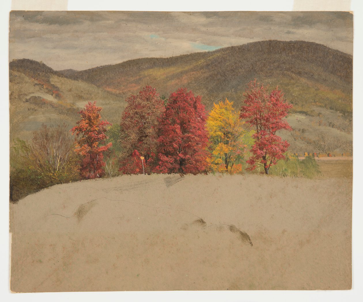 Dibujo, Paisaje otoñal en Nueva Inglaterra, probablemente octubre de 1865 de Frederic Edwin Church