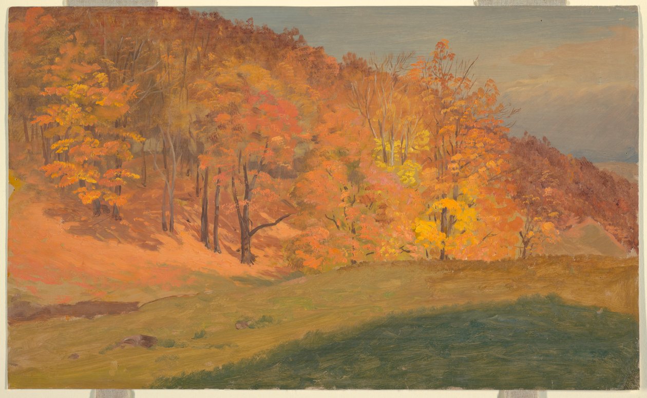 Dibujo, Bosques de otoño, ca. 1870 de Frederic Edwin Church