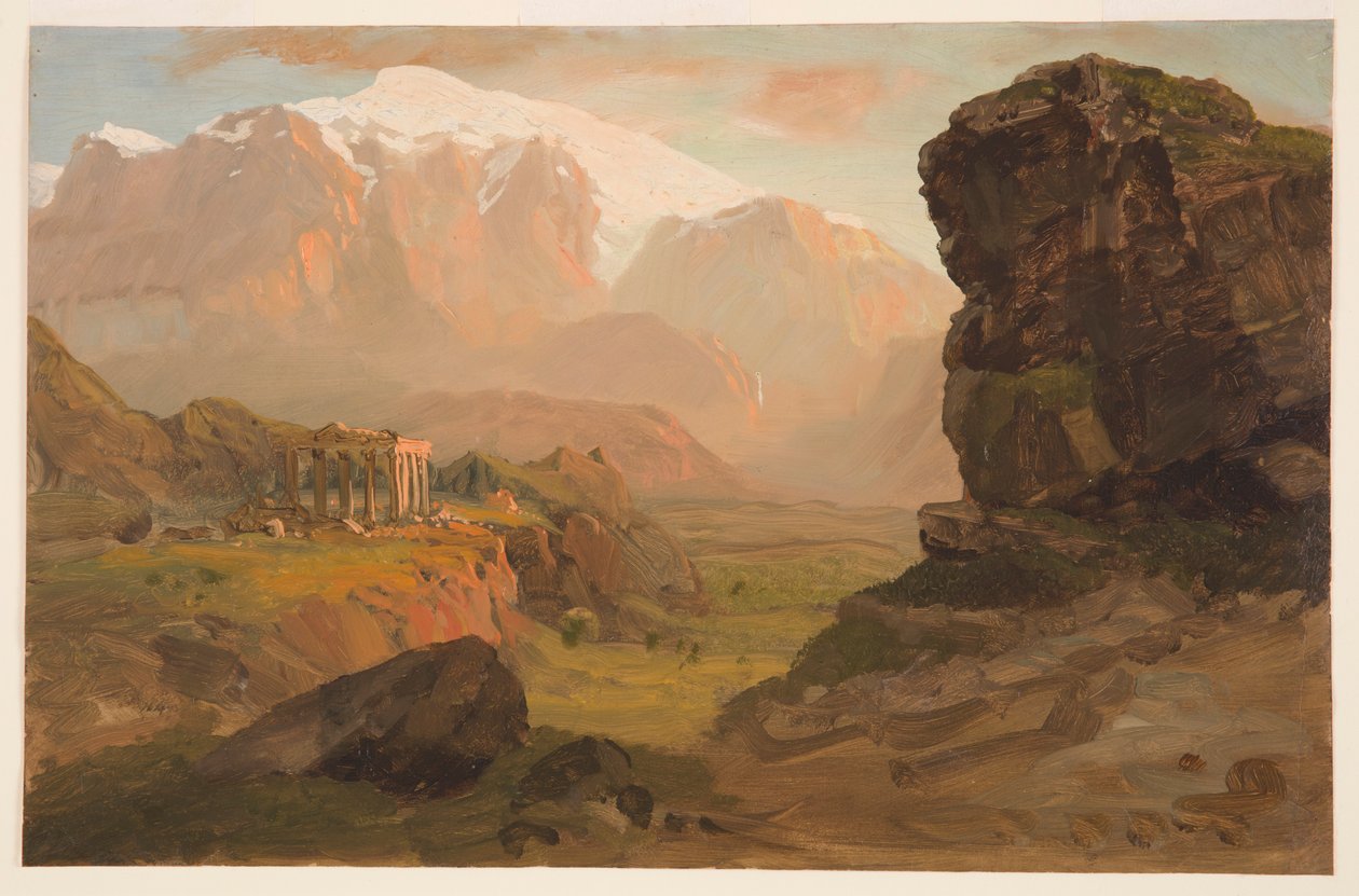 Dibujo, Fantasía de Bashan, abril de 1869 de Frederic Edwin Church