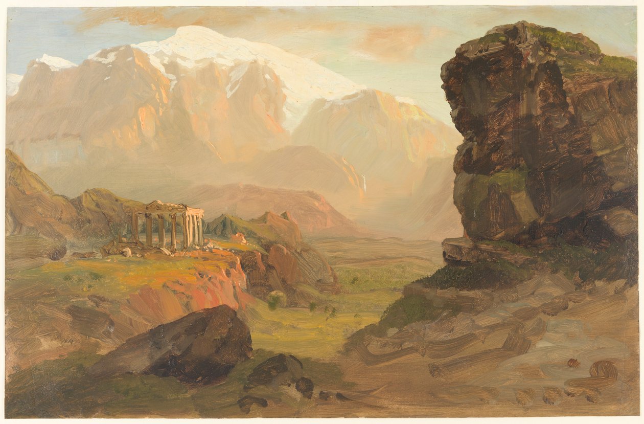 Dibujo, Fantasía de Bashan, abril de 1869 de Frederic Edwin Church