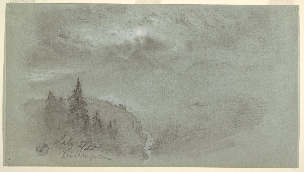 Dibujo, Berchtesgaden, Baviera, 27 de julio de 1868 de Frederic Edwin Church