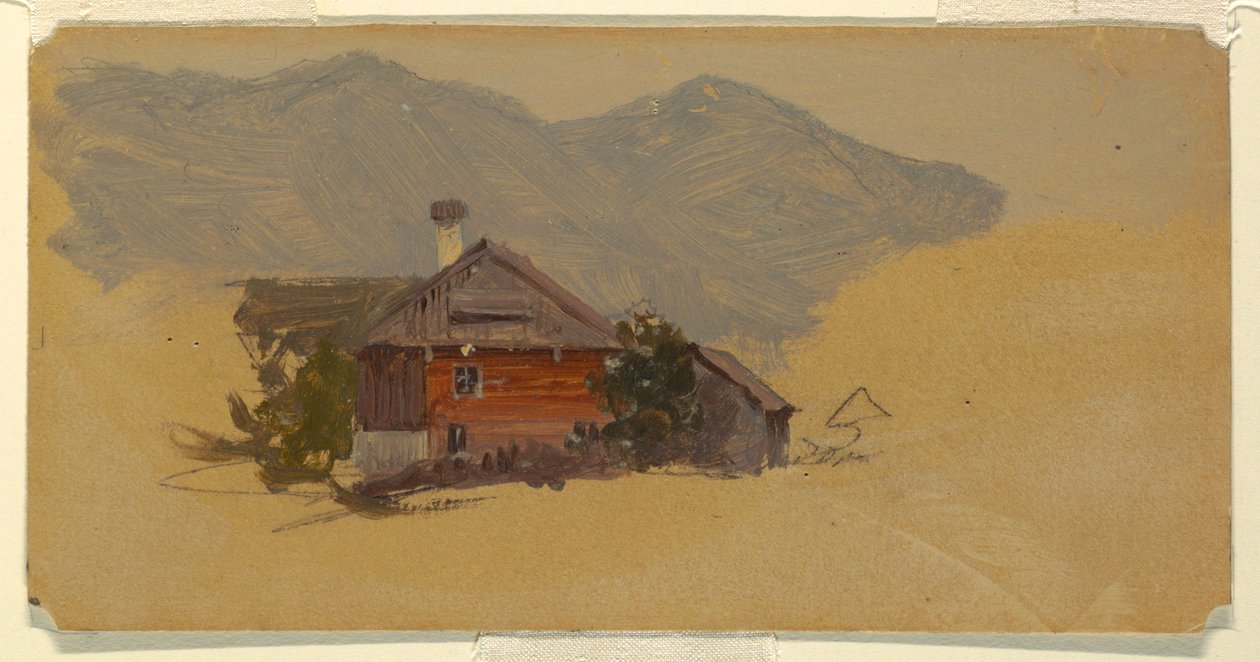 Dibujo, Berchtesgaden, casa de campesino, 1868 de Frederic Edwin Church
