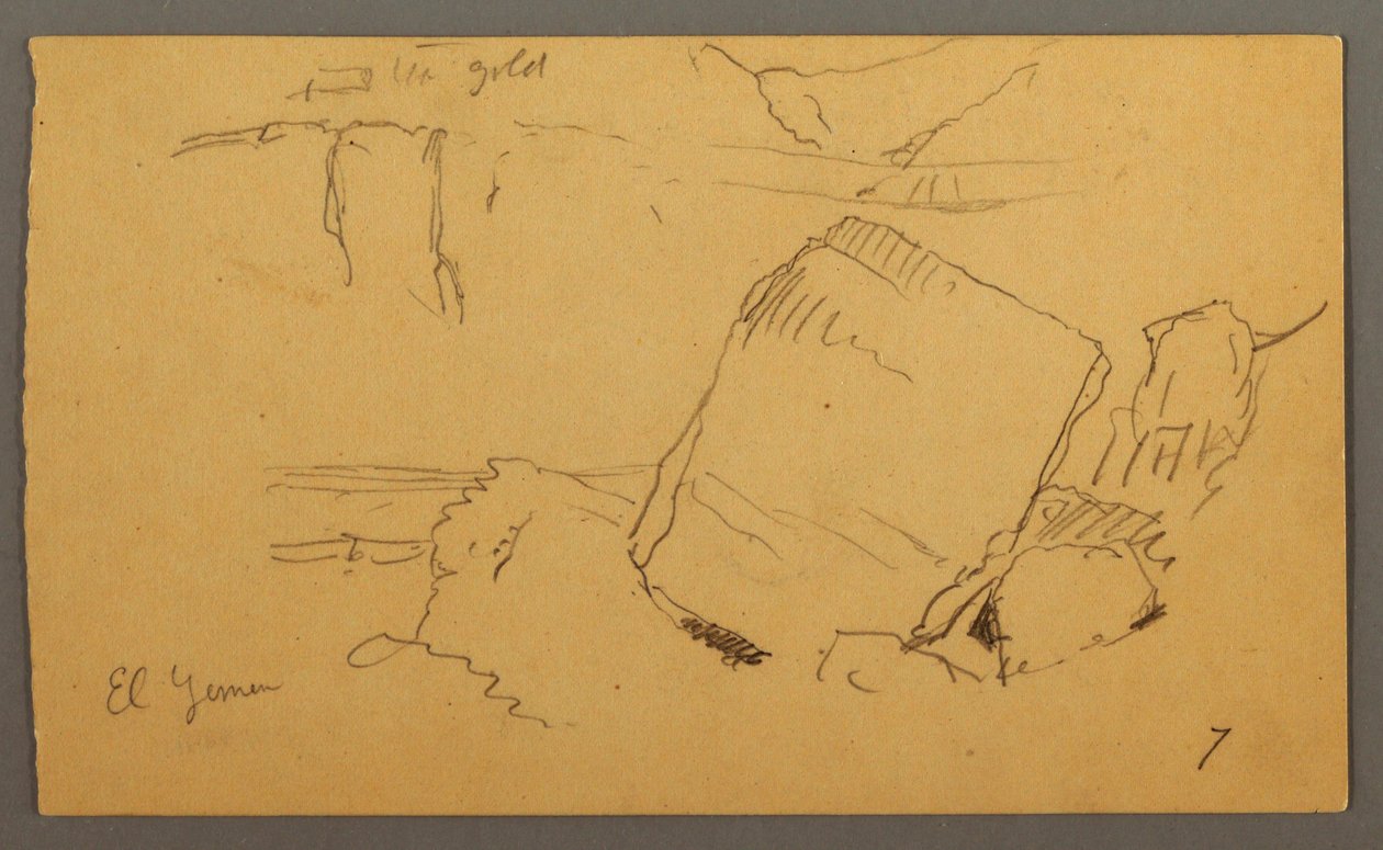 Dibujo, Cantos rodados, febrero posiblemente 1868 de Frederic Edwin Church
