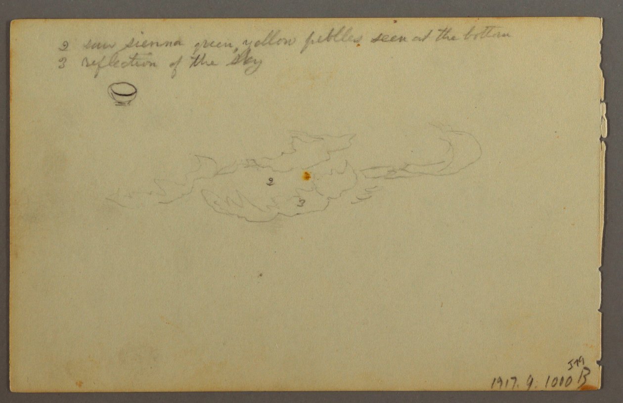 Dibujo, Rocas entre árboles, 1844 de Frederic Edwin Church