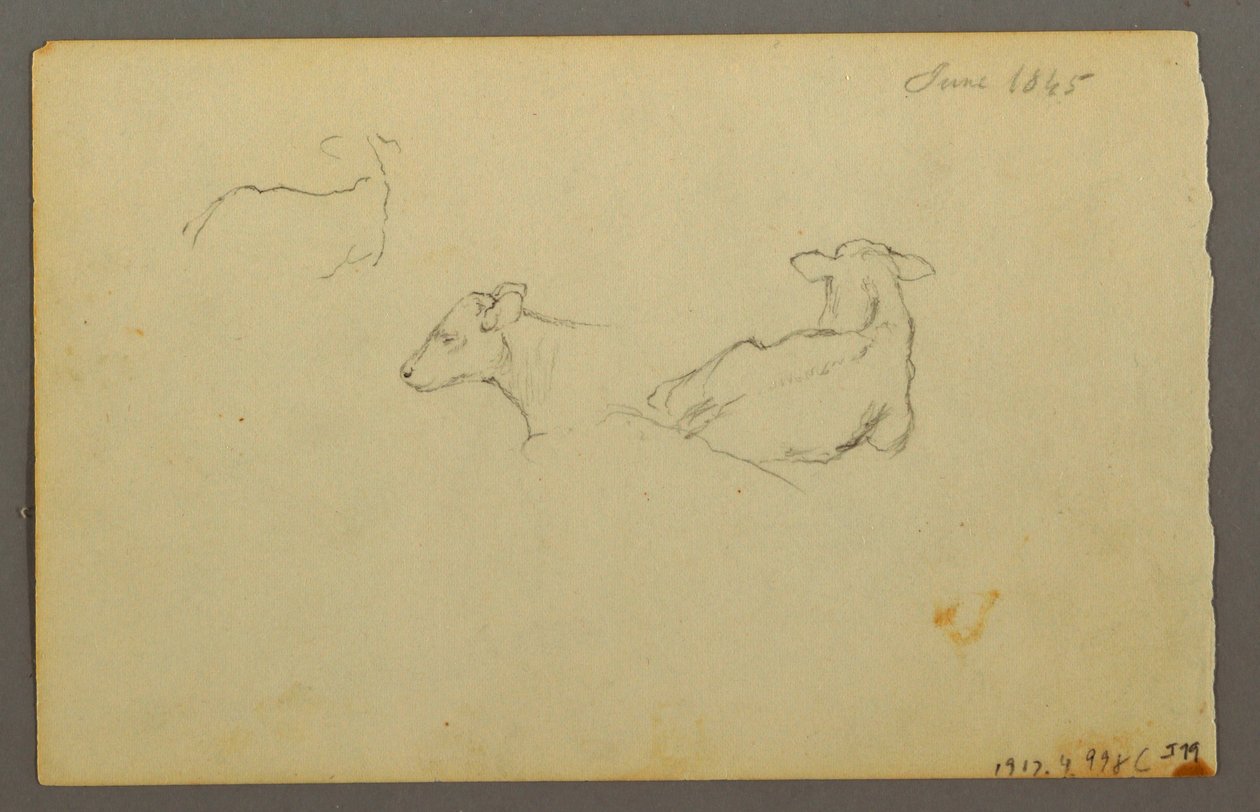 Dibujo, Niño apoyado en un saco, sombrero, 1844 de Frederic Edwin Church