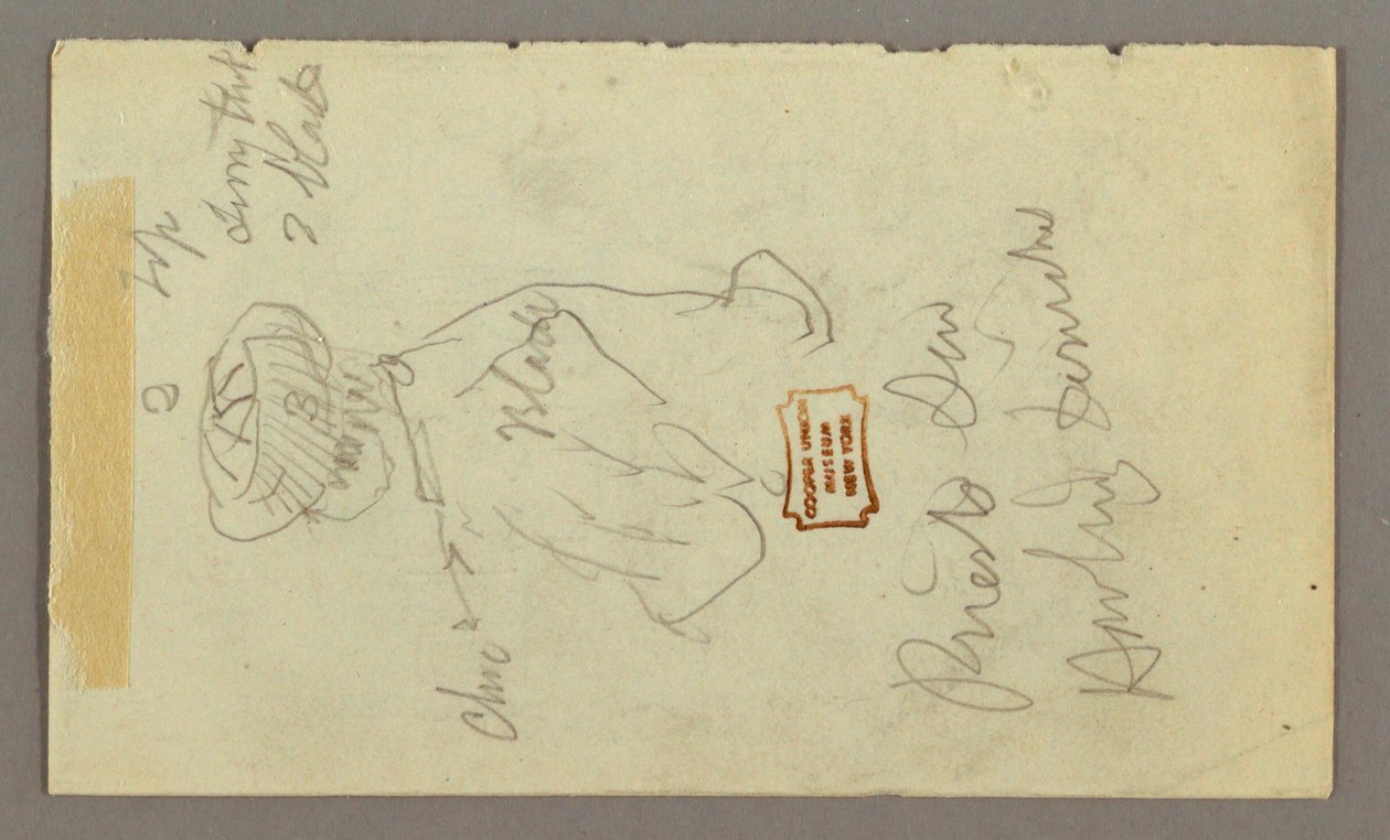 Dibujo, Niño con turbante, posiblemente 1868 de Frederic Edwin Church
