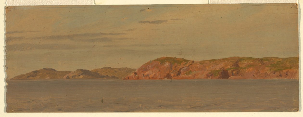 Dibujo, Brimstone Head, Isla de Fago, Terranova, 1859 de Frederic Edwin Church