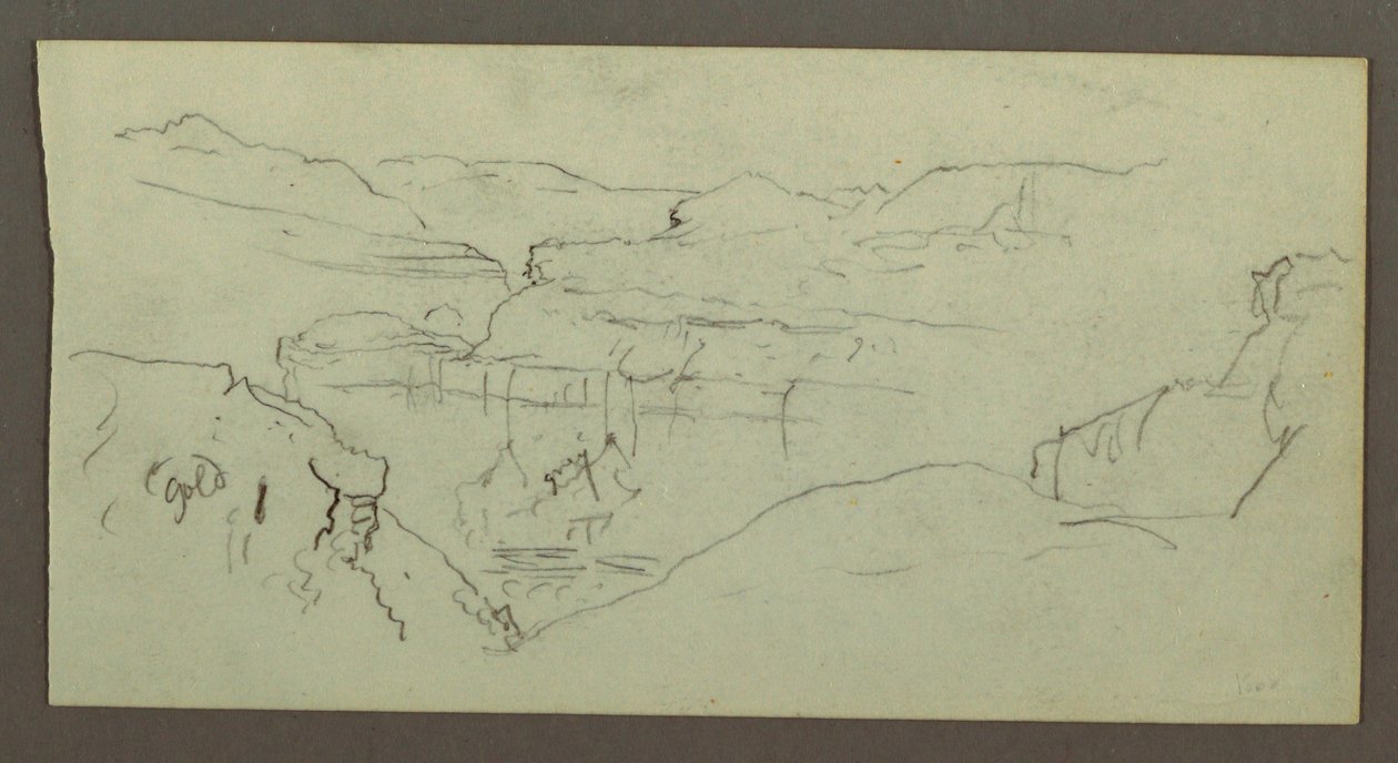 Dibujo, Cañón, posiblemente 1868 de Frederic Edwin Church