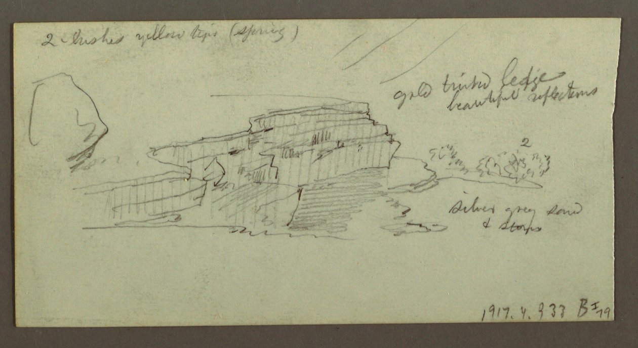 Dibujo, Cañón, posiblemente 1868 de Frederic Edwin Church