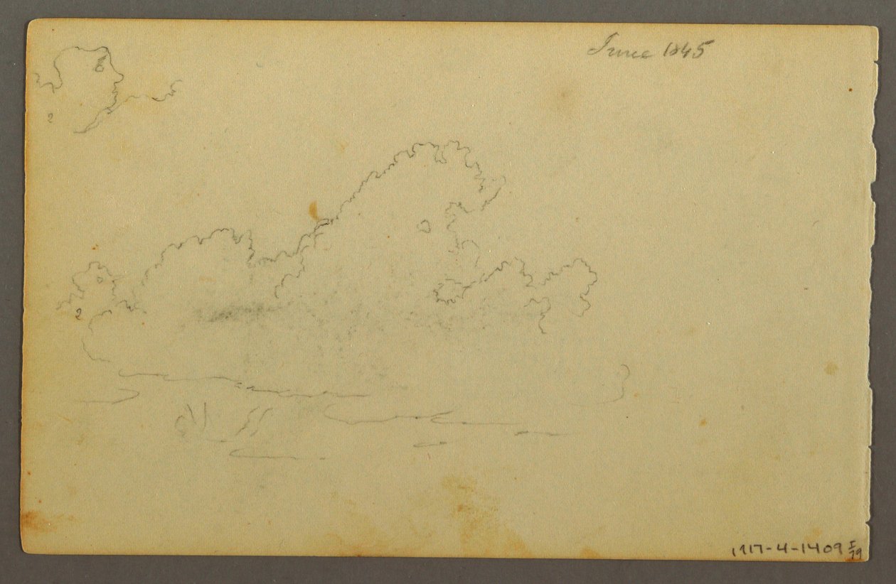 Dibujo, Catskill Mountain House, 1844 de Frederic Edwin Church
