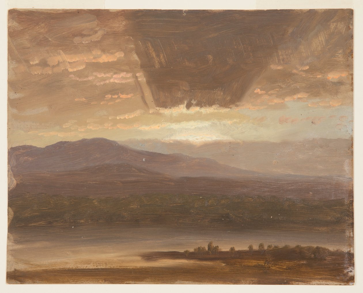 Dibujo, Catskills desde Hudson, Nueva York, 1870 de Frederic Edwin Church