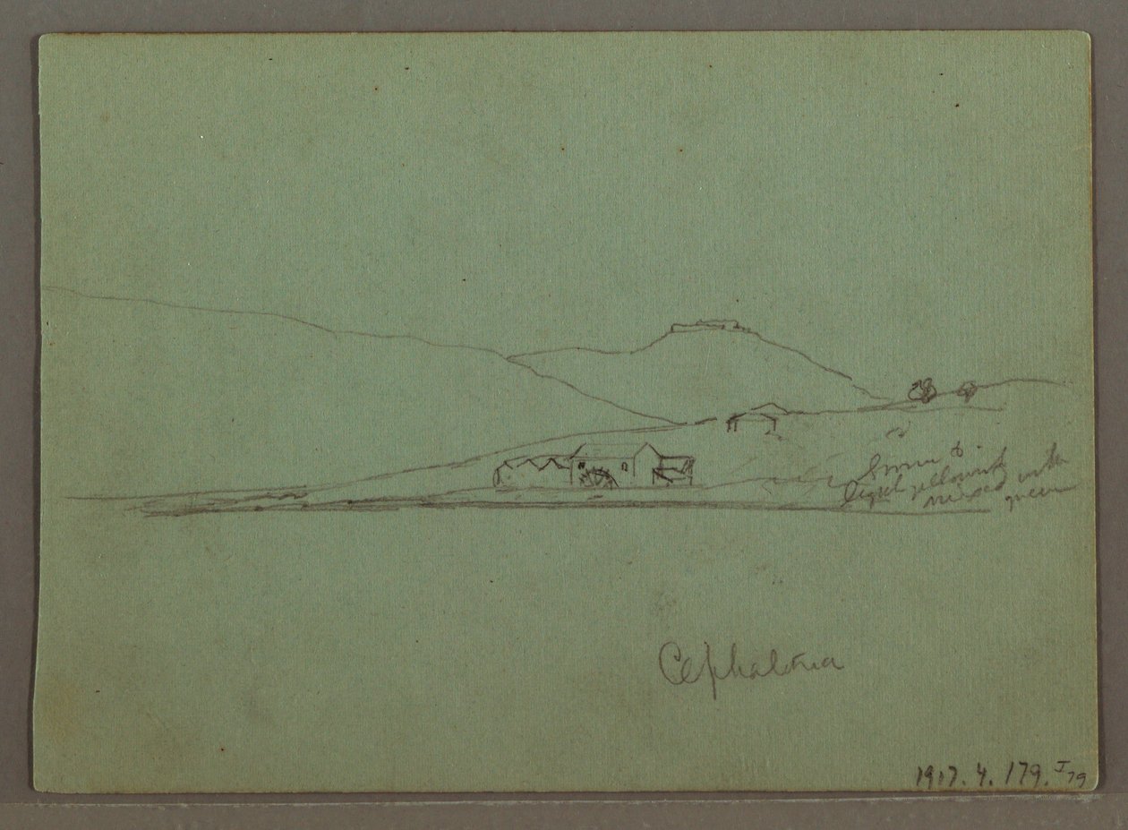 Dibujo, Cefalonia, Grecia, abril de 1869 de Frederic Edwin Church