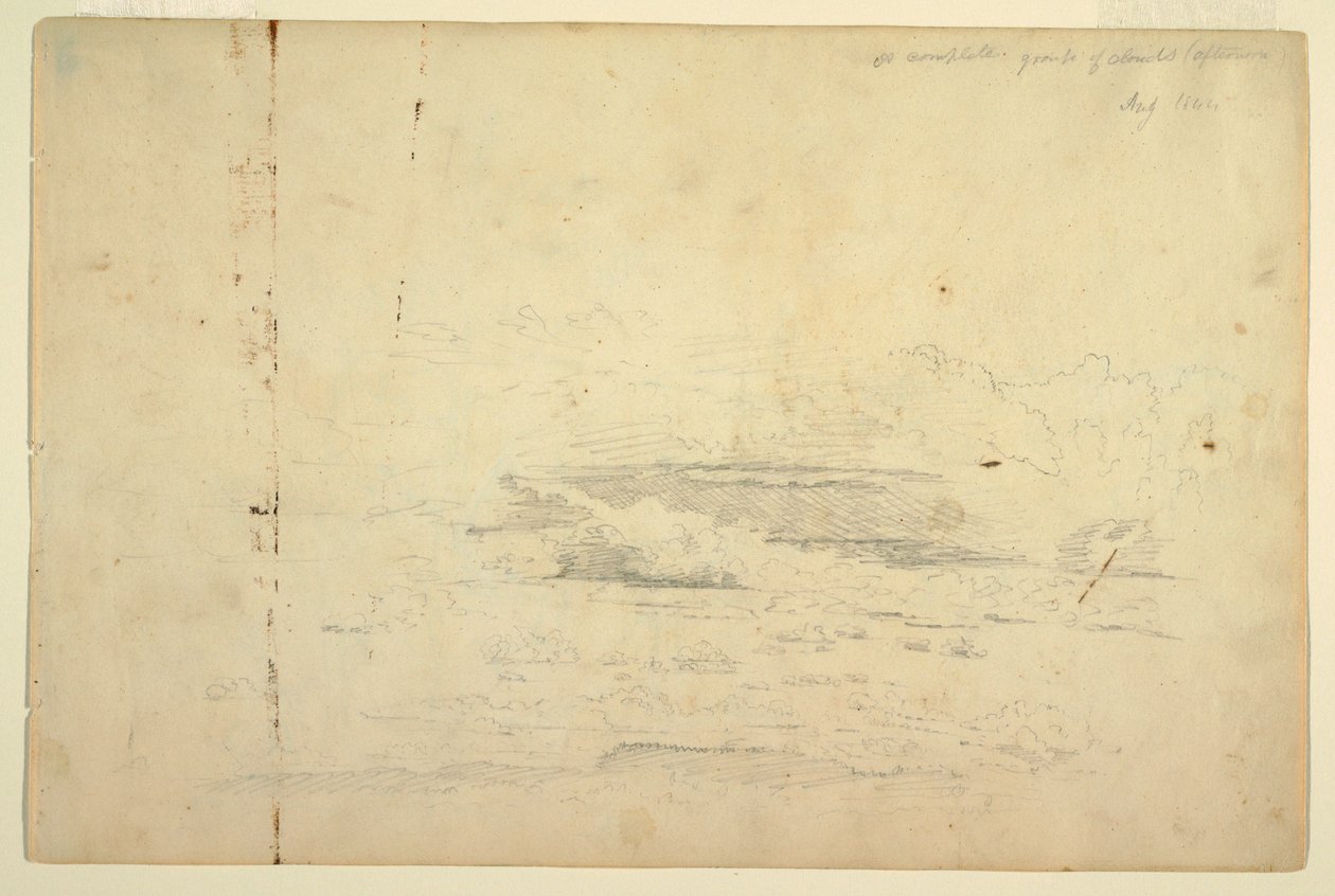 Dibujo, Estudios sobre las nubes, agosto de 1844 de Frederic Edwin Church