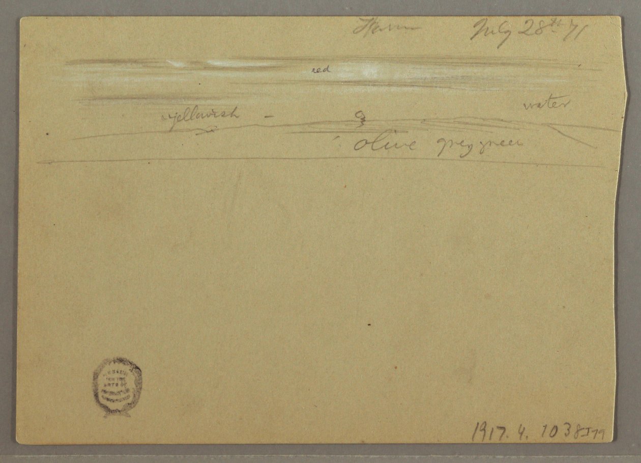 Dibujo, Estudio de nubes, 28 de julio de 1871 de Frederic Edwin Church