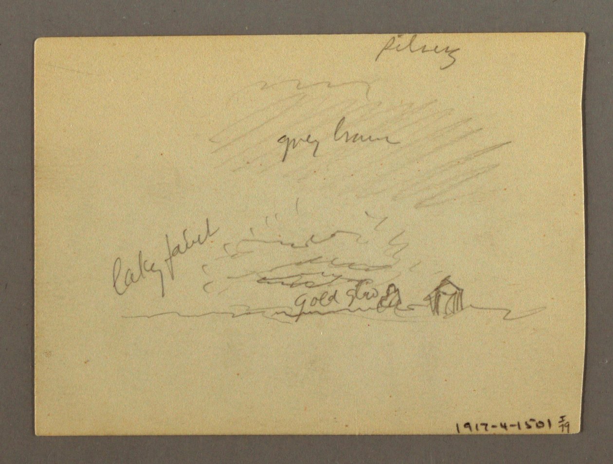 Dibujo, Estudio de nubes sobre edificios, posiblemente 1868-69 de Frederic Edwin Church