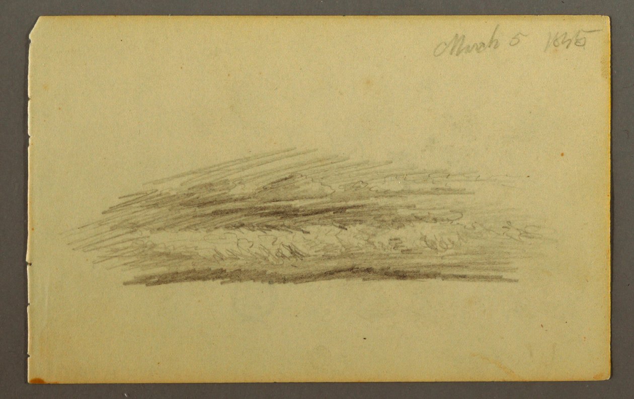 Dibujo, Banco de nubes, 1845 de Frederic Edwin Church