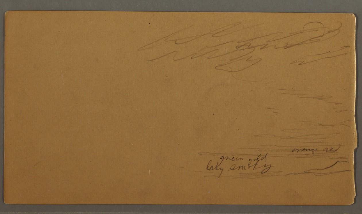 Dibujo, Nube sobre colinas, posiblemente 1875 de Frederic Edwin Church