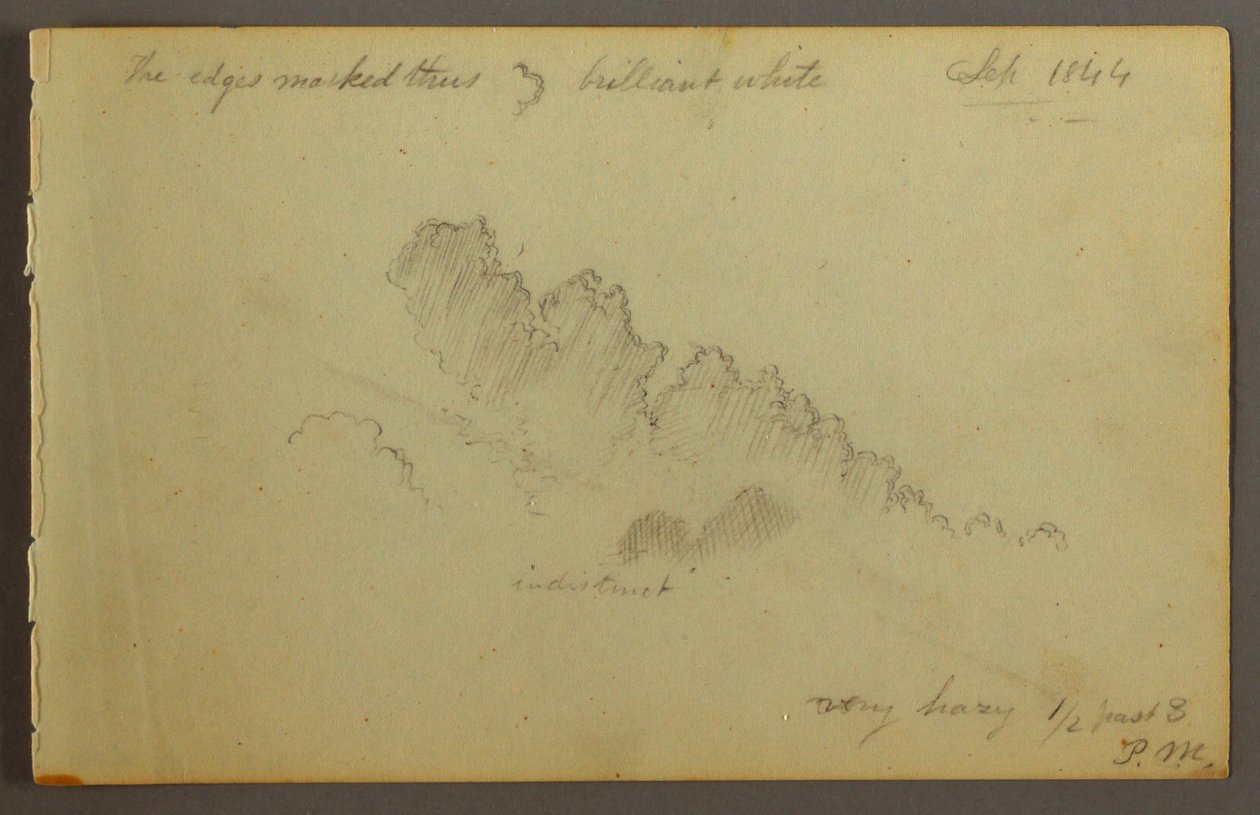 Dibujo, Estudio de nubes, 1844 de Frederic Edwin Church