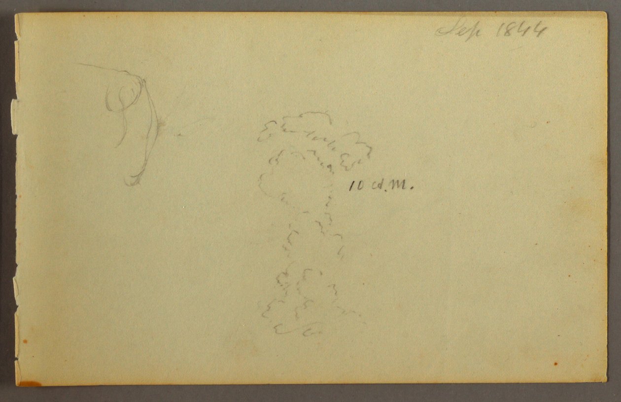 Dibujo, Estudio de nubes, 1844 de Frederic Edwin Church