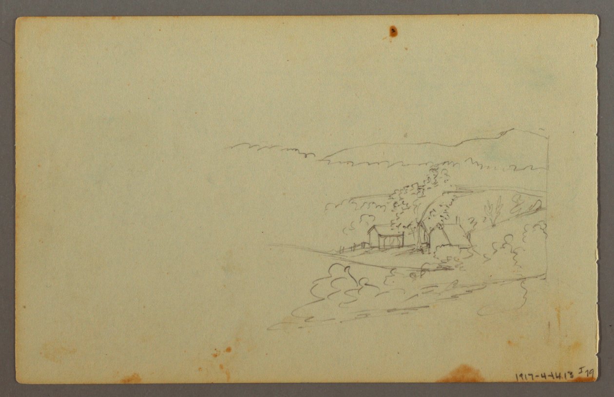 Dibujo, Estudio de nubes, posiblemente 1844 de Frederic Edwin Church