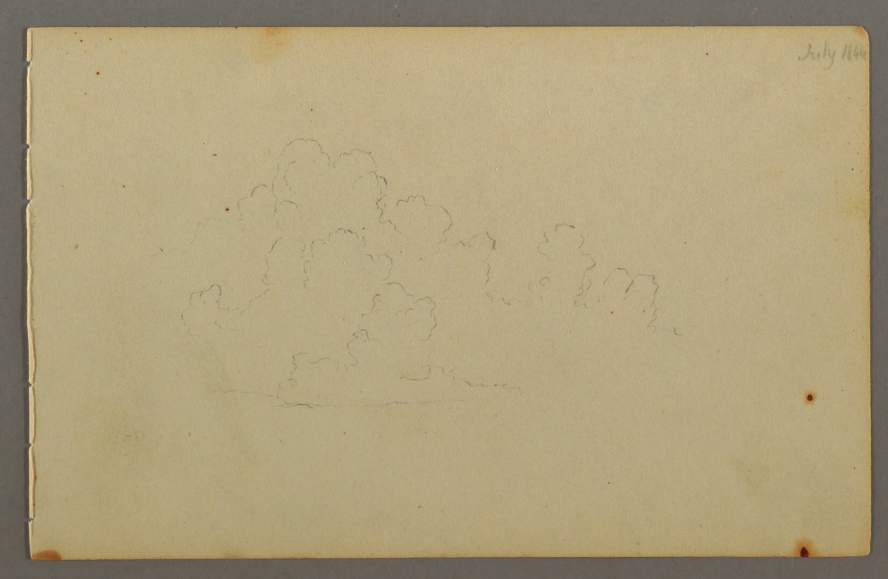 Dibujo, Nubes, 1844 de Frederic Edwin Church