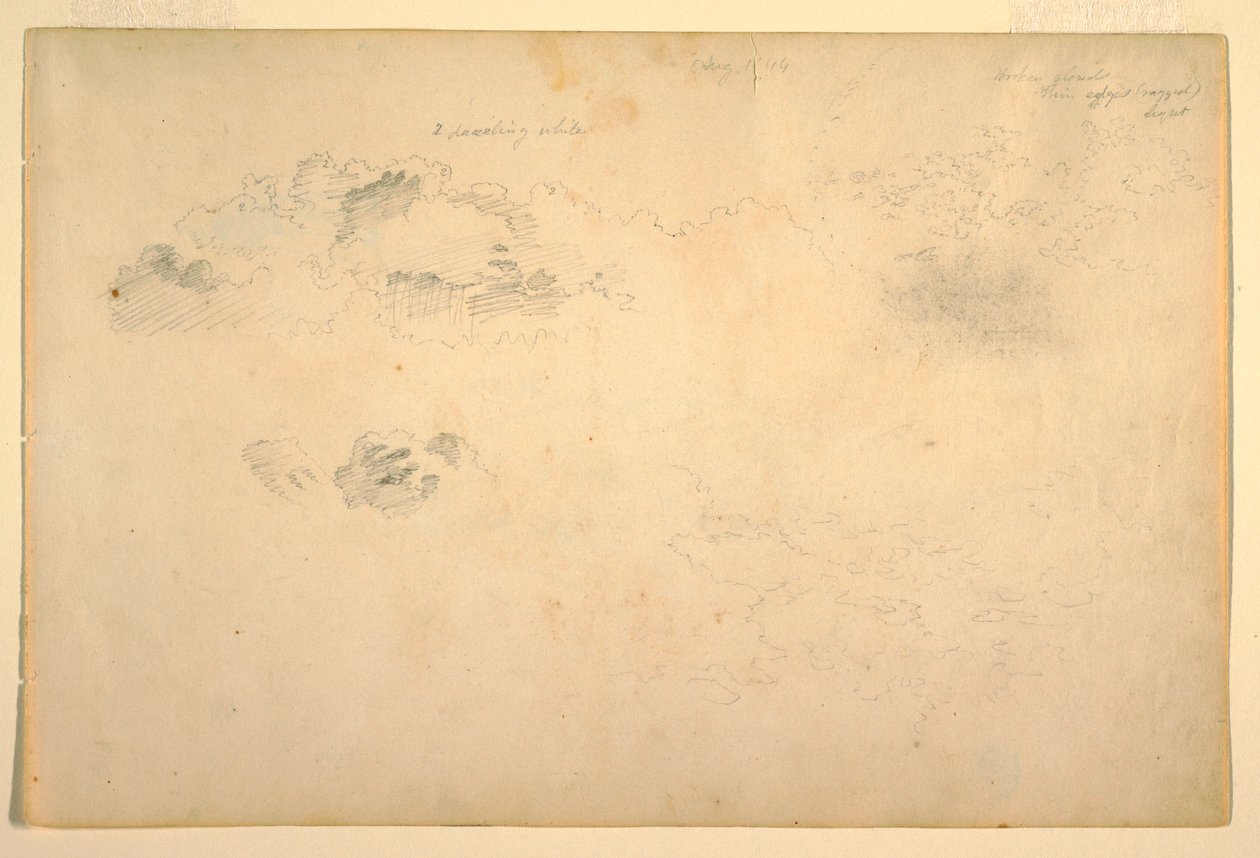 Dibujo, Nubes, 1844 de Frederic Edwin Church